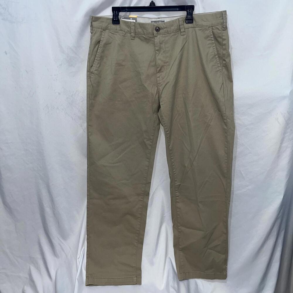 Falls Creek Chino Pants Men’s Size 40x30 Khaki Flat Front 4 Pockets NWT